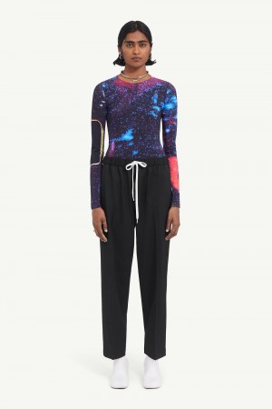 Maison Margiela Drawstring Tailored Trousers Svarta | SE_MM80290