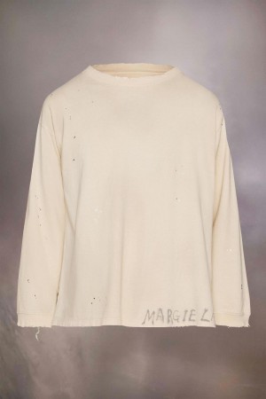 Maison Margiela Handwritten Logo Top Beige | SE_MM19043