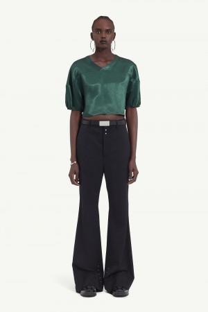 Maison Margiela High-waist Trousers Svarta | SE_MM80532