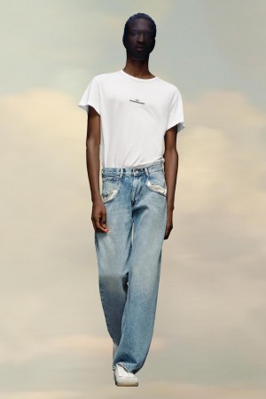 Maison Margiela Straight Jeans With Contrasted Pockets Blå | SE_MM91770