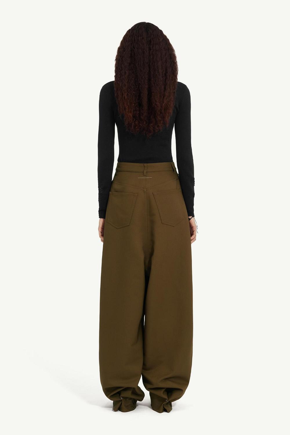 Maison Margiela 5-pocket Trousers Mörkgröna | SE_MM40250