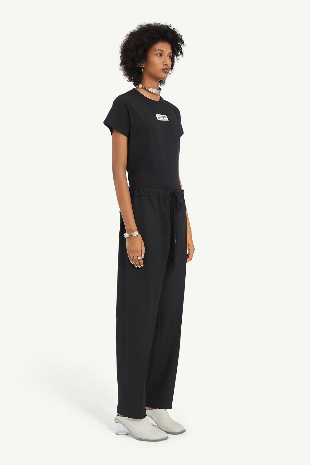 Maison Margiela Black Tapered Tailored Trousers Svarta | SE_MM99589