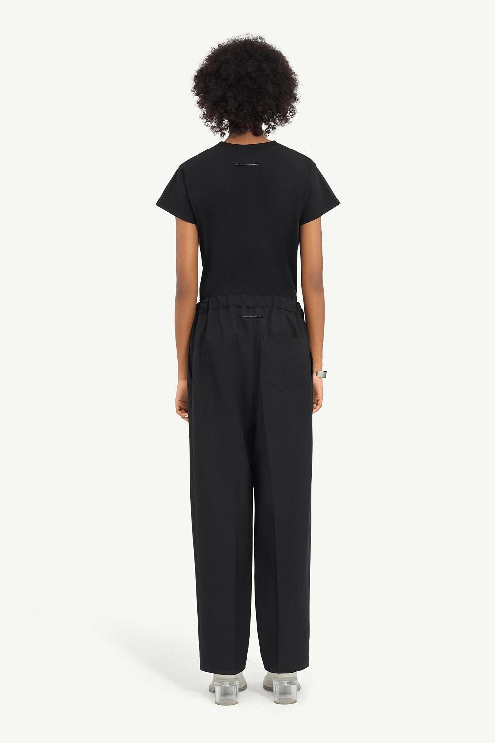 Maison Margiela Black Tapered Tailored Trousers Svarta | SE_MM99589